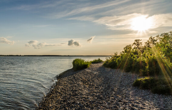 Halbinsel Gnitz auf Usedom Blick auf das Achterwasser