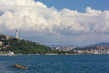 Skyline of Trieste, Italy, Seen From Barcola District