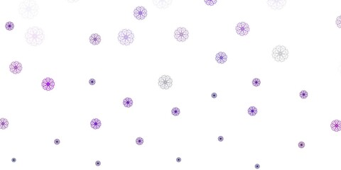 Light pink vector natural artwork with flowers.