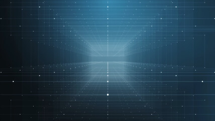 Technological tunnel made of points and lines