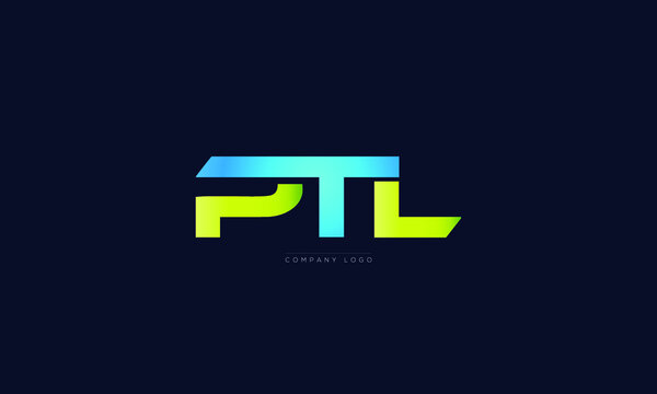 PTL letters Logo Alphabet  Design Vector Symbol