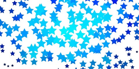 Dark BLUE vector texture with beautiful stars. Blur decorative design in simple style with stars. Theme for cell phones.