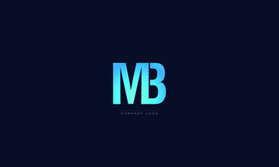 MB or BM letters Logo Alphabet  Design Vector Symbol