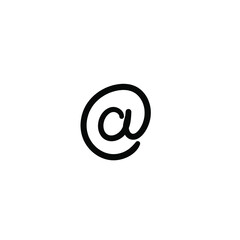 Hand drawn email sign. Simple vector icon