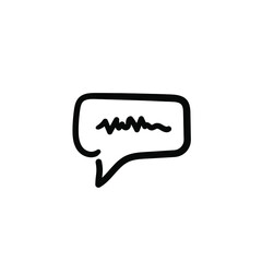 Hand drawn chat. Simple vector icon