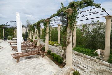  Exterior garden trellises of the Tenuta  Mose