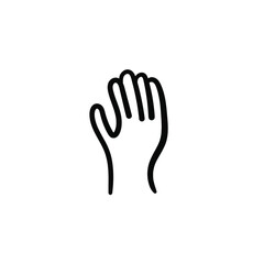 Hand drawn palm. Simple vector icon