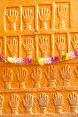 Satee hands memorial to widows who threw themselves on husband's funeral pyre