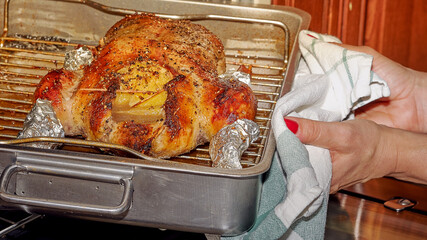  roast duck from the oven