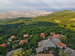 Fototapeta na wymiar Aerial view of Village of Yavrovo, Bulgaria