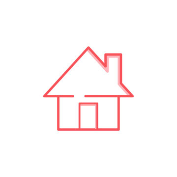 stock vector home orange color design logo illustration