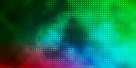 Light Green, Red vector background with spots. Abstract illustration with colorful spots in nature style. Pattern for business ads.