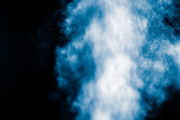 Naklejka premium Powerful and furious jet of water on black background. Abstract background concept.