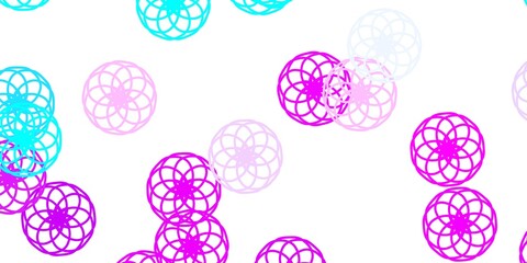 Fototapeta na wymiar Light Pink, Blue vector pattern with spheres.
