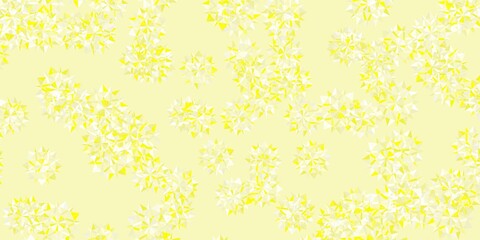 Light yellow vector layout with beautiful snowflakes.