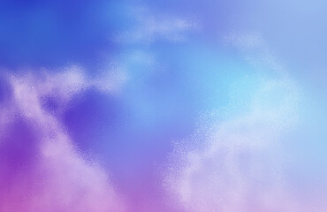 Fantasy on a cloudy sky with clear blue gradient colors and a glass texture as a beautiful natural abstract background