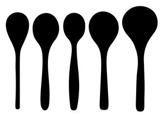 Large kitchen spoons.
