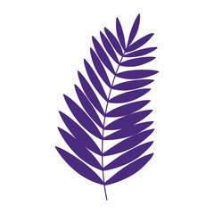 Fototapeta premium branch foliage leaves botanical cartoon isolated design icon white background