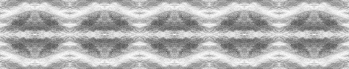 Vintage Ikat Border. Watercolor Majolica Tile. 