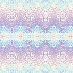 Fototapeta premium Abstract digital fractal pattern. Abstract vintage ornamental texture. Gamma of pastel colors. Symmetric decorative ornament pattern in Art Nouveau style.
