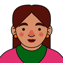 smiling woman illustration