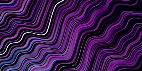 Dark Pink, Blue vector pattern with lines. Bright illustration with gradient circular arcs. Smart design for your promotions.