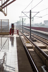 Naklejka premium pociąg na kolei