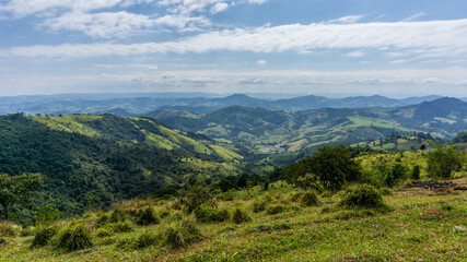 Naklejka na ściany i meble beautiful mountains in brazil, a view of the state of minas gerais