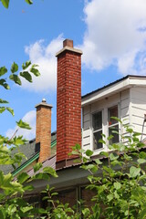 old brick chimney