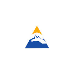 illustraion logo mountain vector templet