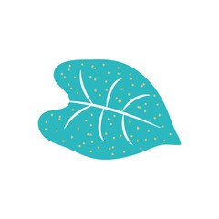 elephant ear leaf icon, flat style