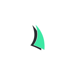 Fototapeta premium illustration sail vector templet icon