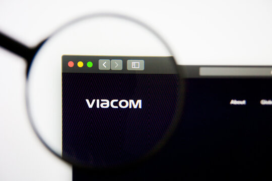 Los Angeles, California, USA - 28 February 2019: Viacom website homepage. Viacom logo visible on display screen, Illustrative Editorial