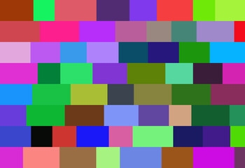 Multicolor nested rectangles with random widths vector background  like a wall with lots of colorful bricks