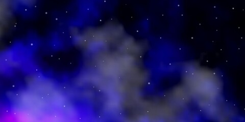 Obraz premium Dark Pink, Blue vector background with colorful stars. Blur decorative design in simple style with stars. Pattern for new year ad, booklets.