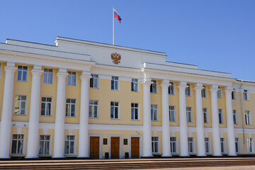 Fototapeta na wymiar Nizhny Novgorod, Russia - September 11, 2019. Building of the Legislative Assembly of Nizhny Novgorod