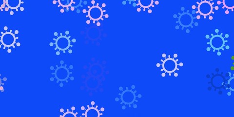 Naklejka premium Light blue, red vector template with flu signs.