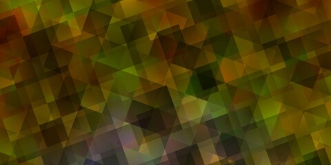Obraz premium Light Orange vector template with crystals, triangles.