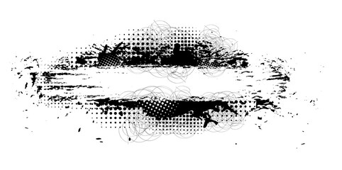 Frame of blots. Grunge Design Element. Brush Strokes. Vector illustration