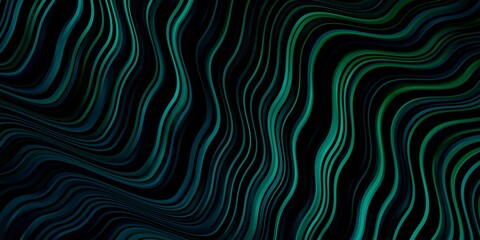 Light Blue, Green vector texture with curves. Illustration in abstract style with gradient curved.  Pattern for ads, commercials.