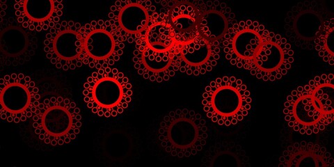 Dark red vector template with flu signs.