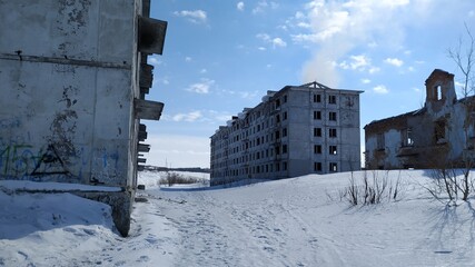 village "Rudnik" g Vorkuta, Russia Komi Republic, landscape " spring"