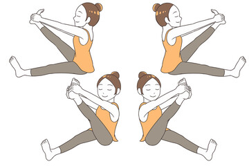 ヨガ　サギのポーズ(瞑想)