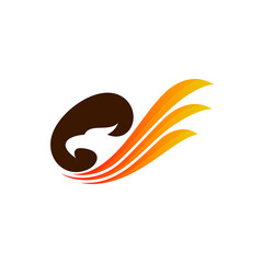 Naklejka premium Eagle logo , Eagle logo vector template, Falcon wing logo template