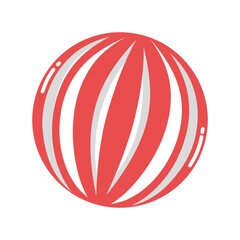 striped beach ball toy cartoon isolated design icon white background