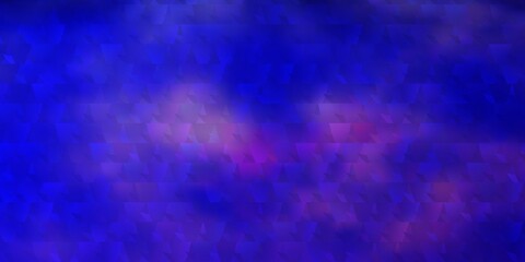 Dark Purple vector background with polygonal style.