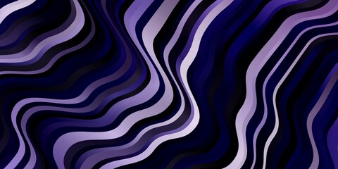 Light Purple vector background with curved lines. Abstract illustration with bandy gradient lines. Pattern for websites, landing pages.