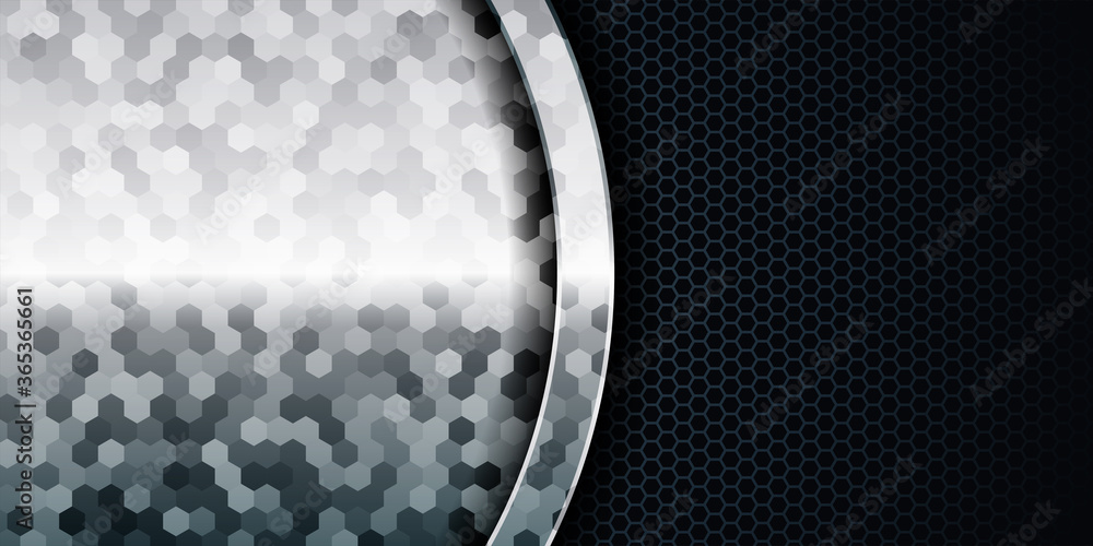 Poster dark blue abstract background overlap layers texture with white element decoration