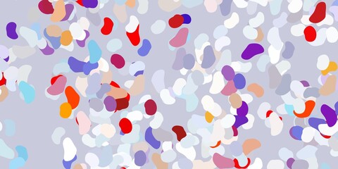 Light blue, red vector pattern with abstract shapes.