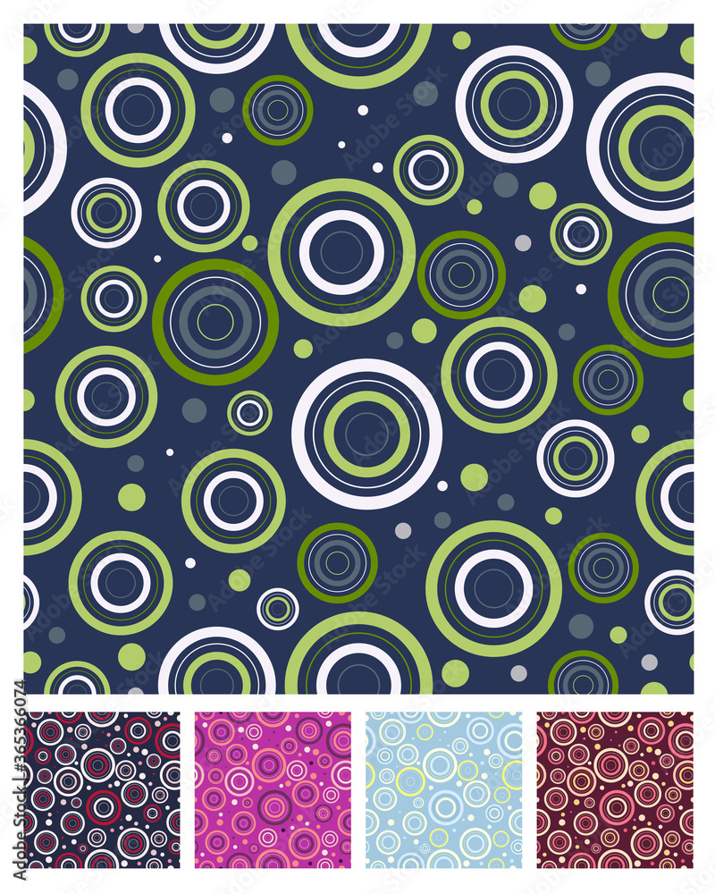 Poster double lines circle seamless pattern